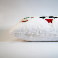 4 Dogs Embroidery On Faux Fur Base Pillow | 14‘’x24‘’