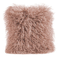 Mongolian Lamb Fur Throw Pillow | 16" x 16"