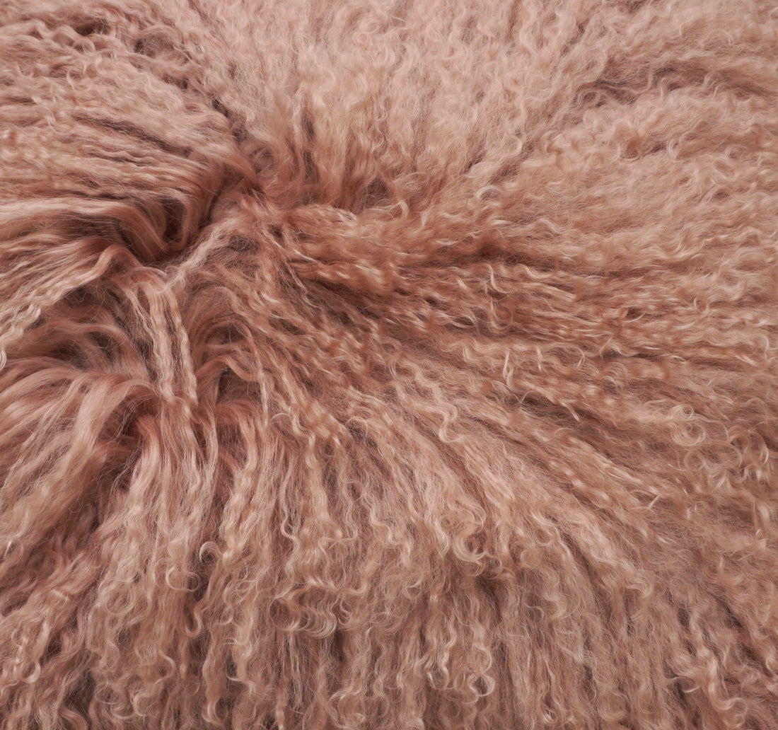 Mongolian Fur Throw Pillow | 16" x 16"