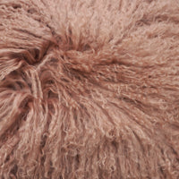 Mongolian Fur Throw Pillow | 16" x 16"