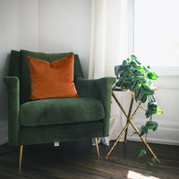 Euro Velvet Throw Pillow Cover | 24" x 24"