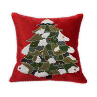 Christmas Tree Throw Pillow | Red | 20" x 20"