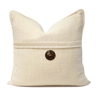 Wendy Button Whip Stitch Throw Pillow Cover | 20" x 20"