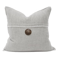 Wendy Button Whip Stitch Throw Pillow Cover | 20" x 20"