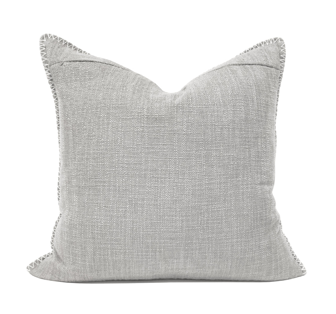 Wendy Button Whip Stitch Throw Pillow Cover | 20" x 20"