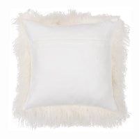 Mongolian Fur Throw Pillow | 16" x 16"