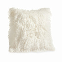 Mongolian Fur Throw Pillow | 16" x 16"