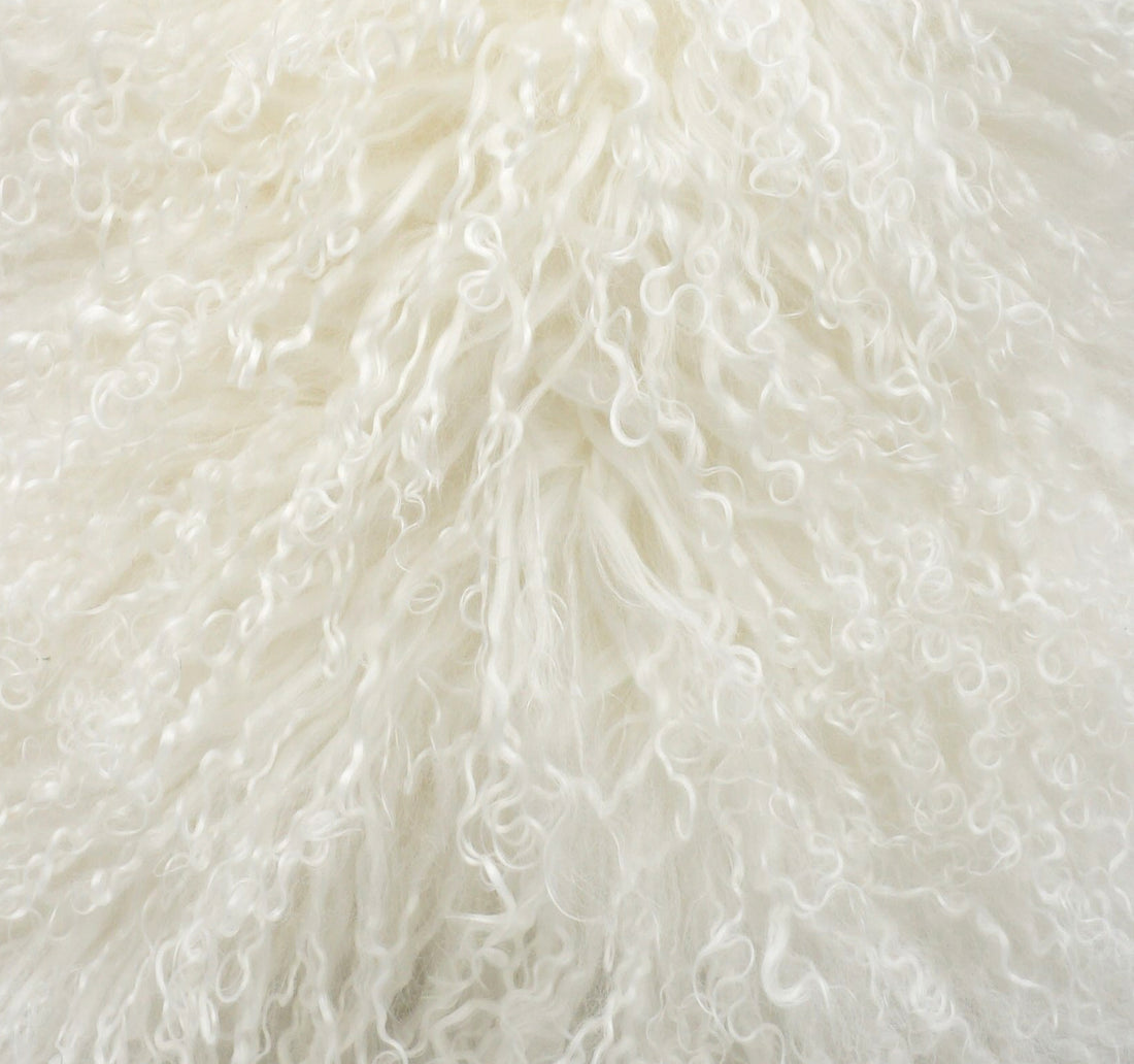 Mongolian Fur Throw Pillow | 16" x 16"