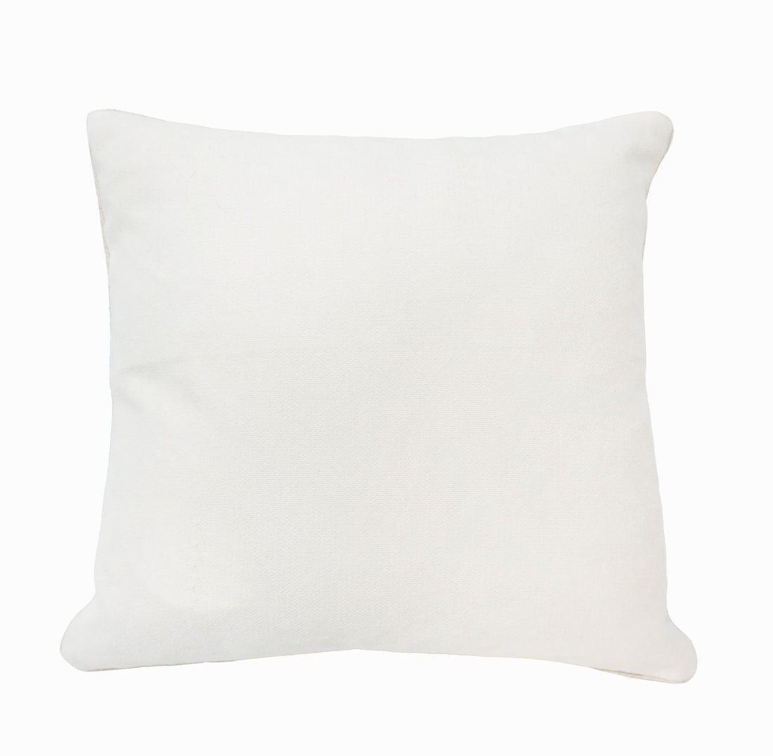 Mushroom & Wildflowers Throw Pillow Cover | Ivory | 18" x 18"