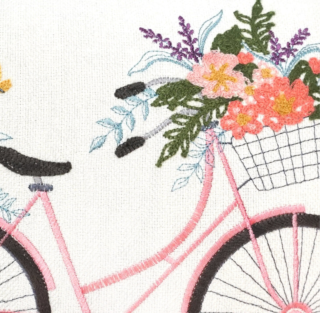 Pink Bike Throw Pillow | Pink | 14"x 20"
