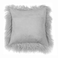 Mongolian Fur Throw Pillow | 16" x 16"