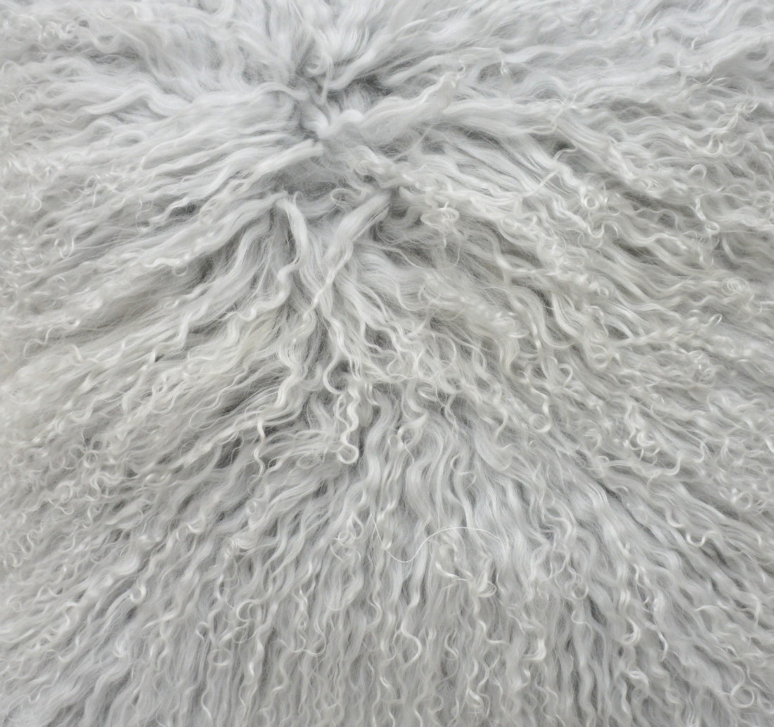 Mongolian Fur Throw Pillow | 16" x 16"