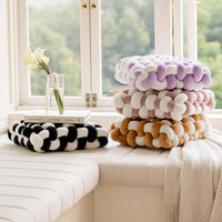 Sophia Two Toned Square Knot Pillow | 12"x13"x4.5"