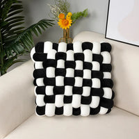 Sophia Two Toned Square Knot Pillow | 12"x13"x4.5"