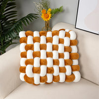 Sophia Two Toned Square Knot Pillow | 12"x13"x4.5"