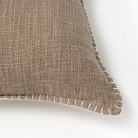Wendy Button Whip Stitch Throw Pillow Cover | 20" x 20"
