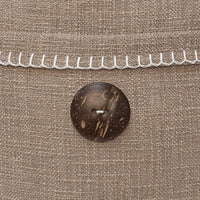 Wendy Button Whip Stitch Throw Pillow Cover | 20" x 20"