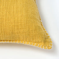 Wendy Button Whip Stitch Throw Pillow Cover | 20" x 20"