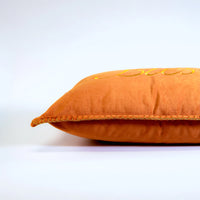 Blessed on Velvet Base With Whip Stitch Throw Pillow | 14"x20"