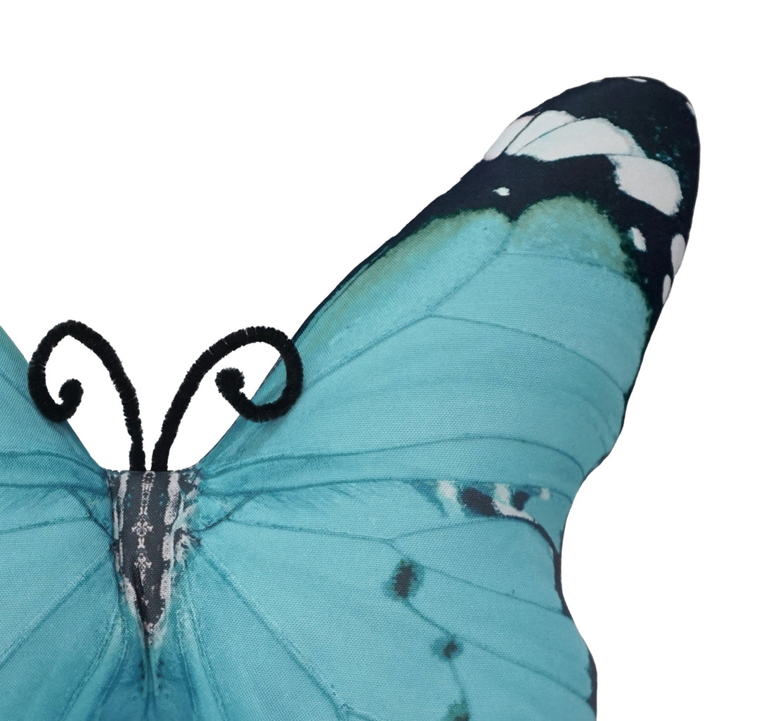 Indoor/Outdoor Butterfly Cushion | Blue | 16" x 13"