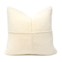 Viola Teddy Patchwork Throw Pillow Cover | 20" x 20" | 22" x 22"