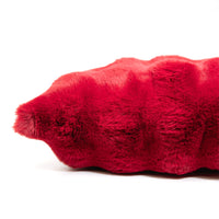 Giorgio Bubble Faux Fur Pillow Chili Pepper | 20"x20"