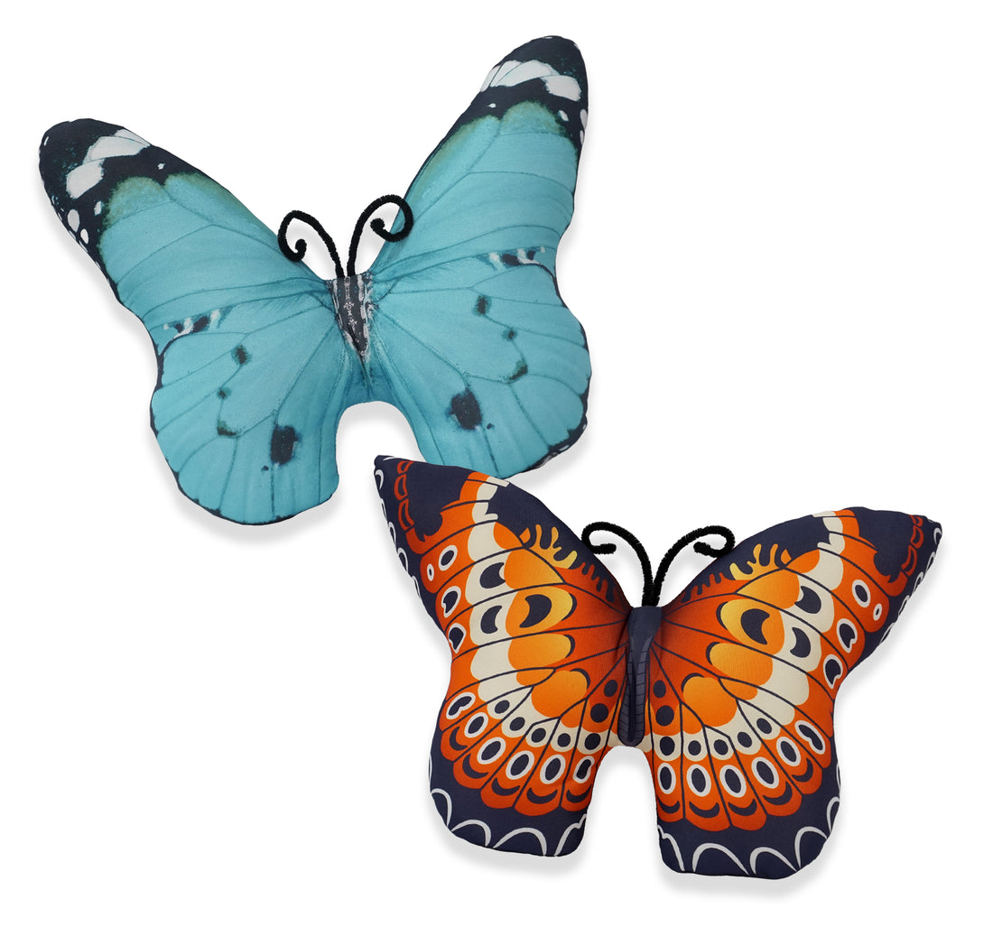 Indoor/Outdoor Butterfly Cushion | Blue | 16" x 13"