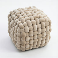 Knot Velvet Ottoman Pouf