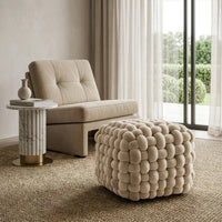 Knot Velvet Ottoman Pouf