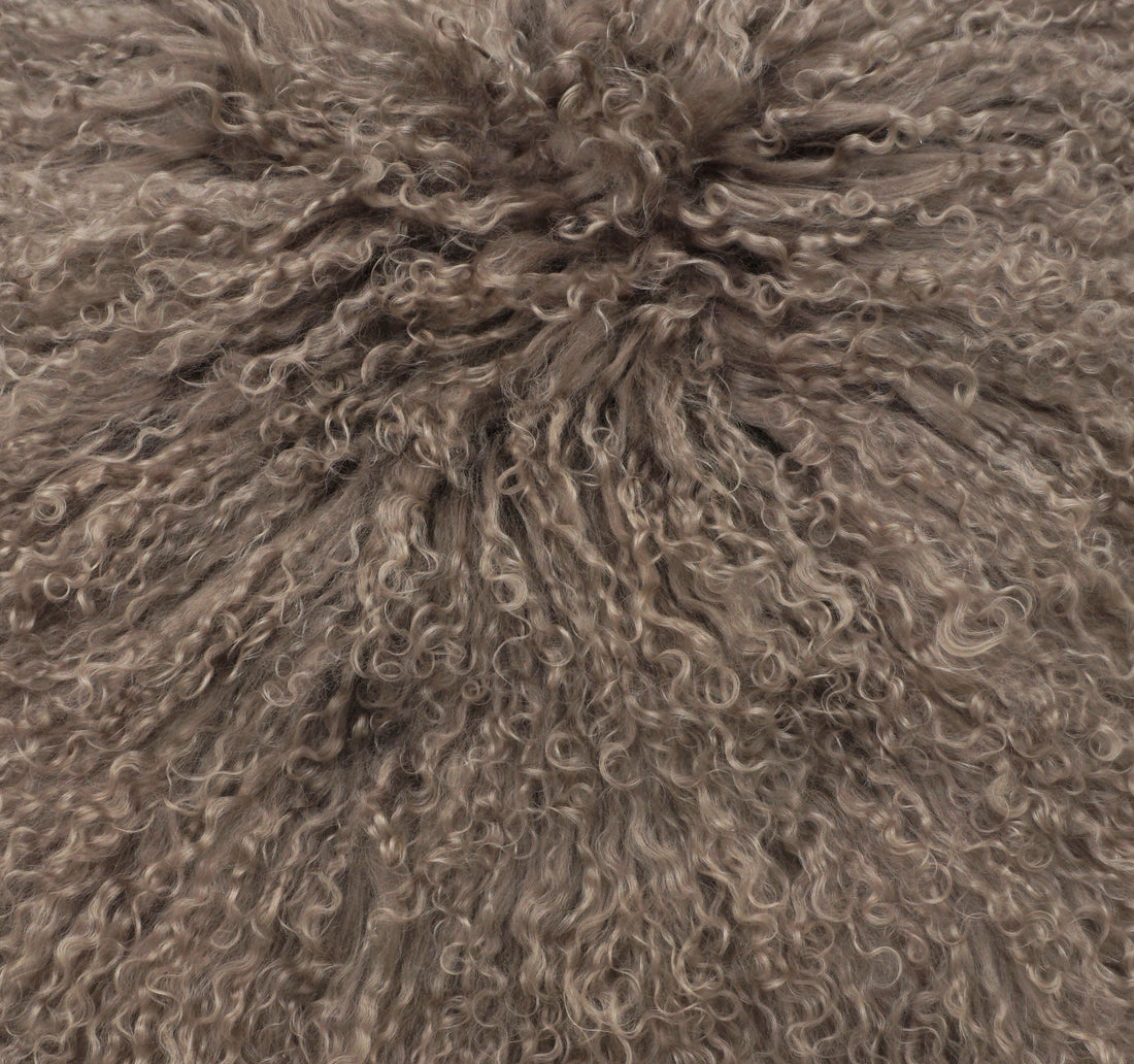 Mongolian Fur Throw Pillow | 16" x 16"