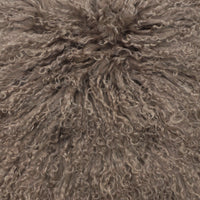 Mongolian Fur Throw Pillow | 16" x 16"