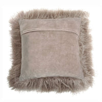 Mongolian Lamb Fur Throw Pillow | 16" x 16"