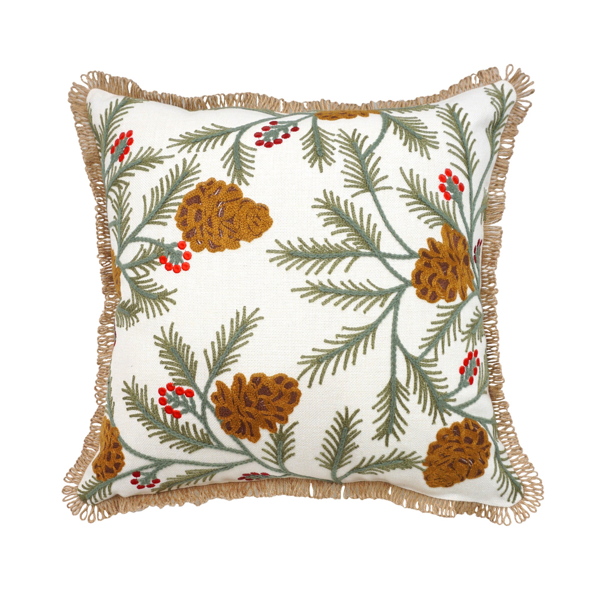 Christmas Pine Cones Decorations Throw Pillow by Milleflore Images - Fine  Art America