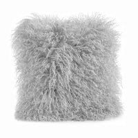Mongolian Fur Throw Pillow | 16" x 16"