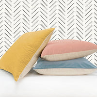 Set of 2 Sydney Velvet/Linen Throw Pillow Cover | 20" x 20"