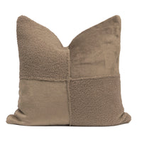 Viola Teddy Patchwork Throw Pillow Cover | 20" x 20" | 22" x 22"