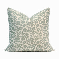 Flora Flower Print Throw Pillow Cover | 20" x 20"