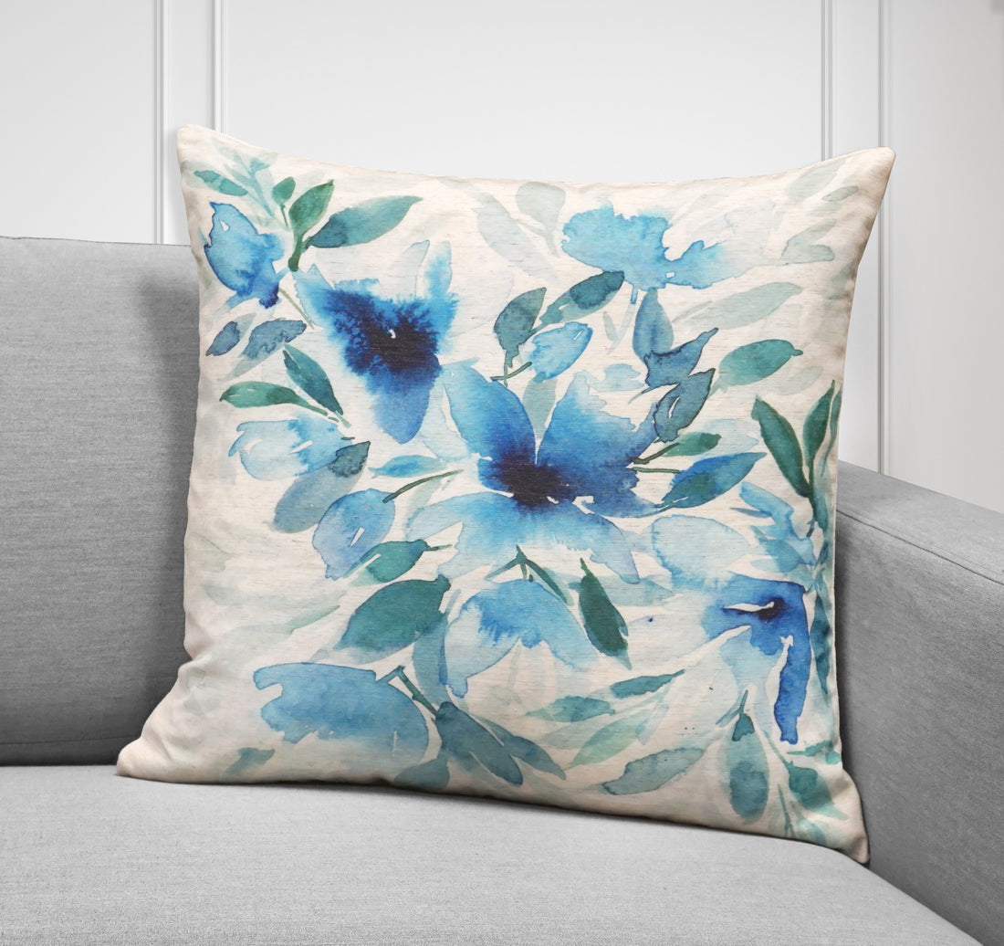Bianca Rosen Cover | Blue Florals | 20"x 20"