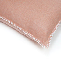 Set of 2 Linen Whip Stitch Throw Pillow | 20" x 20"