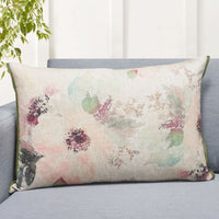Watercolor Floral Print Throw Pillow Cover | Apple | 16" x 24"