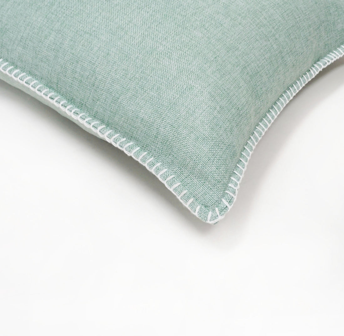 Set of 2 Linen Whip Stitch Throw Pillow | 20" x 20"