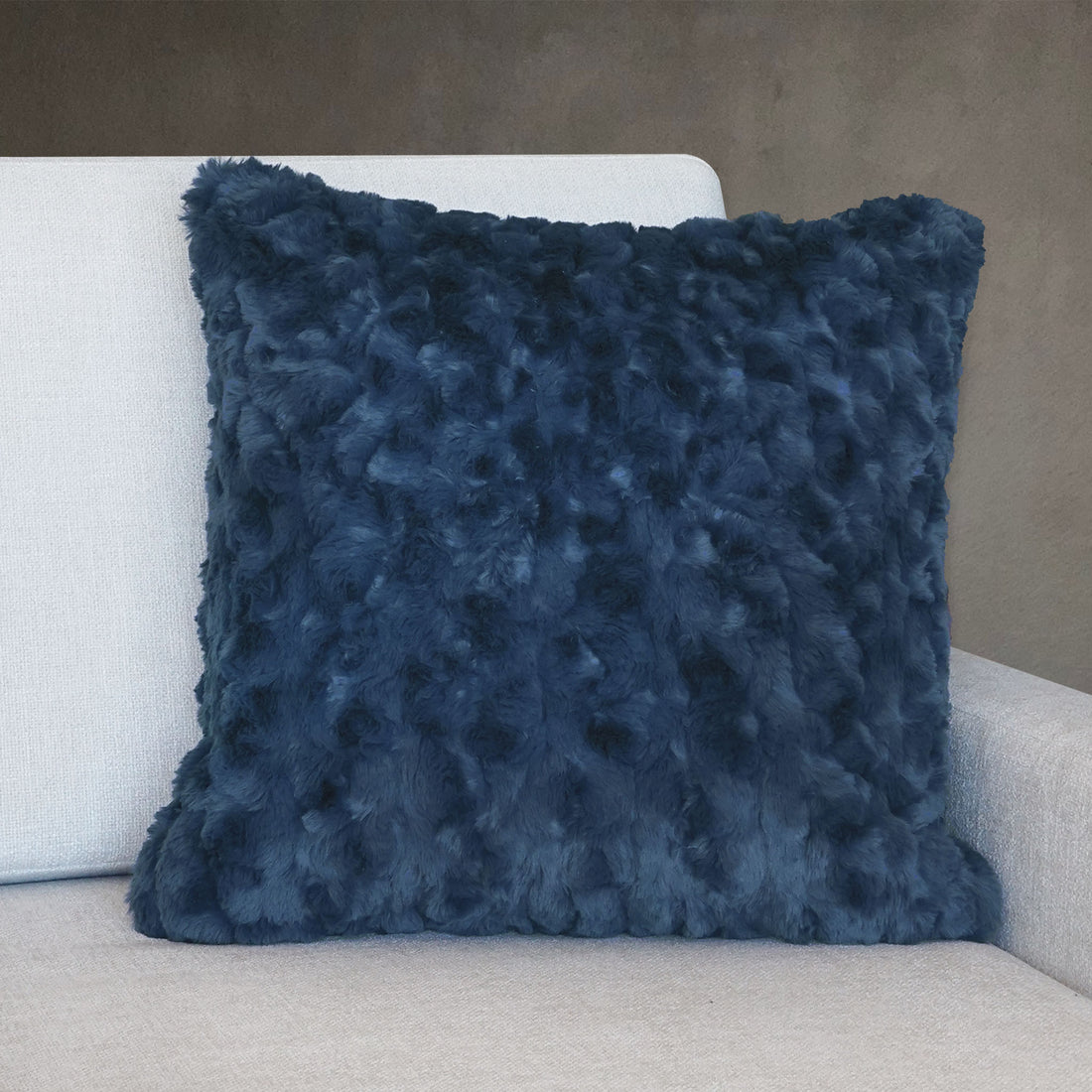 Morgan Faux Fur Throw Pillow | Moonlit Ocean | 20" x 20"