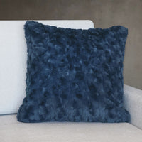Morgan Faux Fur Throw Pillow | Moonlit Ocean | 20" x 20"