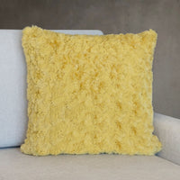 Morgan Faux Fur Throw Pillow | Rattan | 20" x 20"