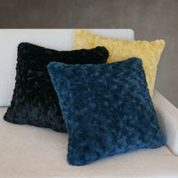 Morgan Faux Fur Throw Pillow | Rattan | 20" x 20"