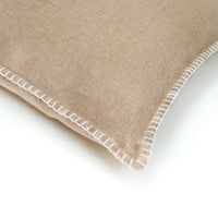 Set of 2 Linen Whip Stitch Throw Pillow | 20" x 20"