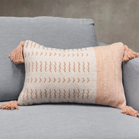 Zara Indian Throw Pillow Cover | Blush | 12" x 20"