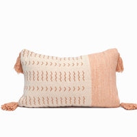 Zara Indian Throw Pillow Cover | Blush | 12" x 20"