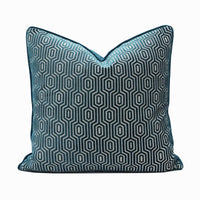 Porter Cut Velvet Throw Pillow Cover | Peacock | 20" x 20"