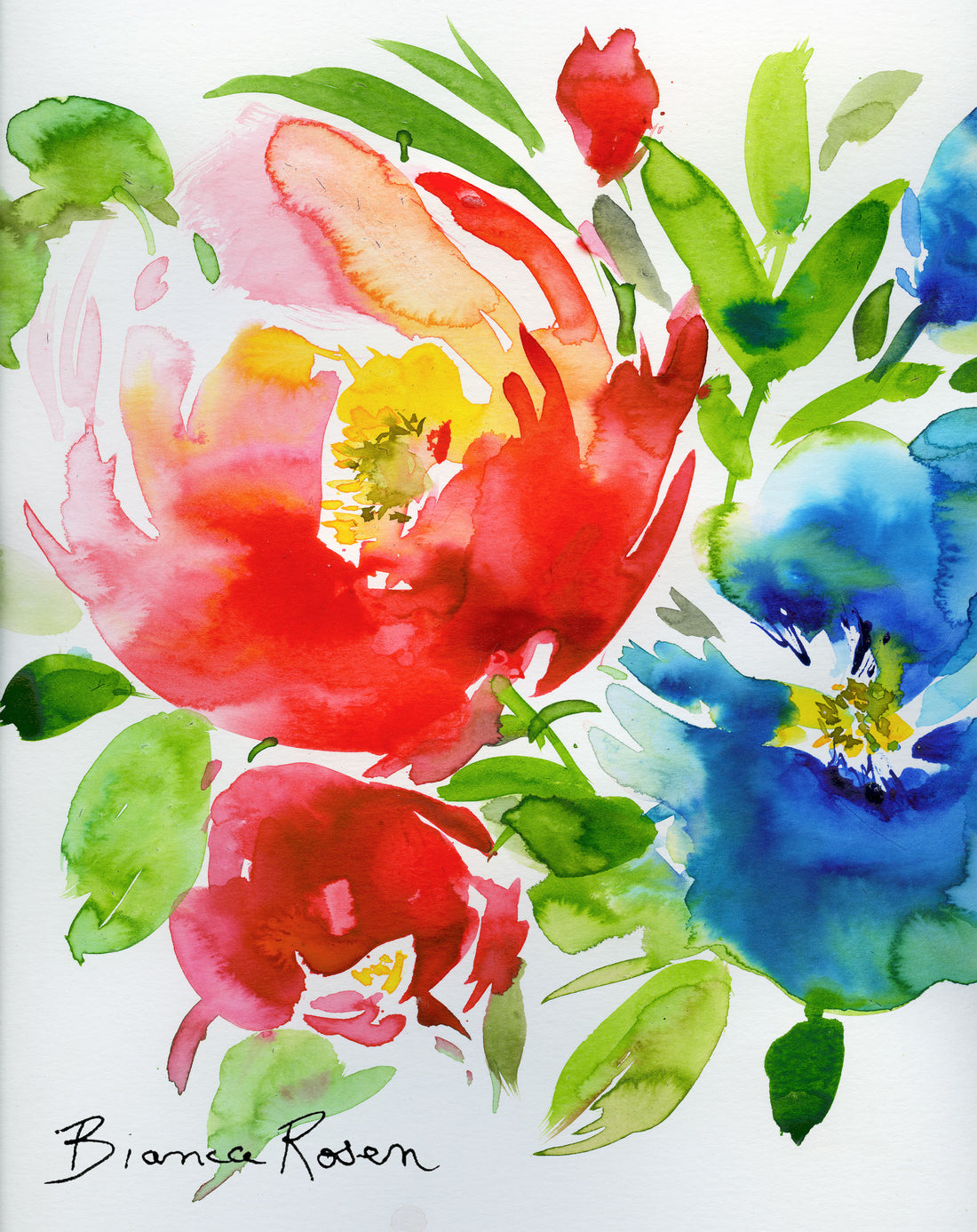 Bianca Rosen Cover | Blue & Red | 20"x 20"